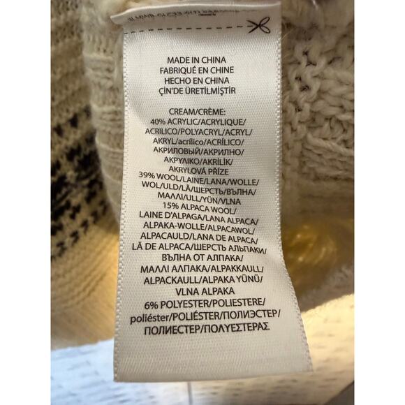 Polo Ralph Lauren Fair Isle-style wool-blend sweater cream black Nordic print - Picture 5 of 9